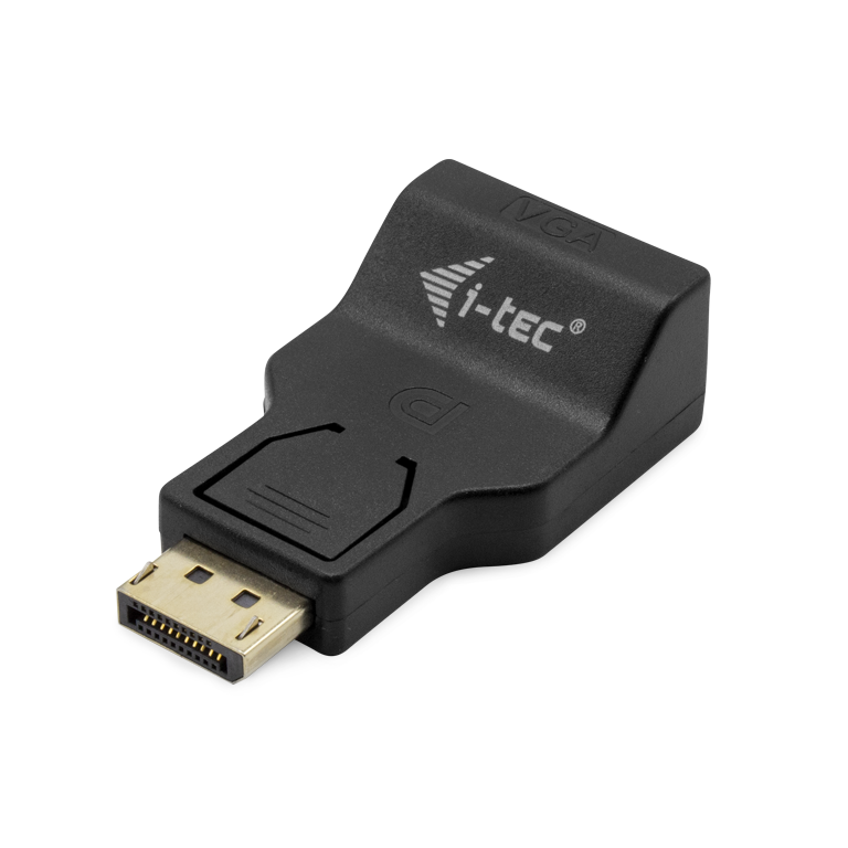 I-TEC Adapter DisplayPort zu VGA Aufloesung Full-HD 1920x1080/60 Hz vergoldeter DP-Stecker