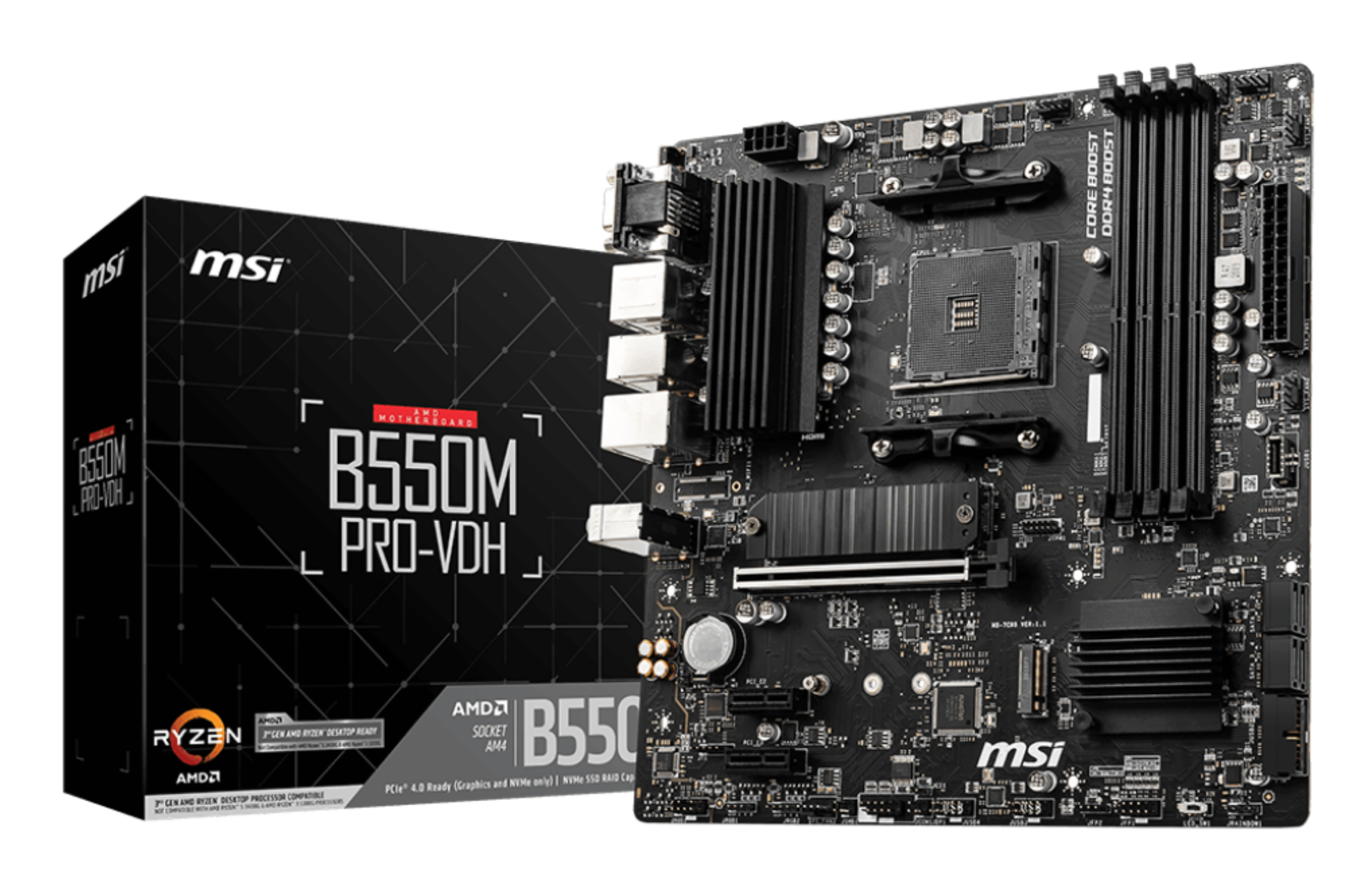MSI B550M Pro-VDH (B550,AM4,mATX,AMD)