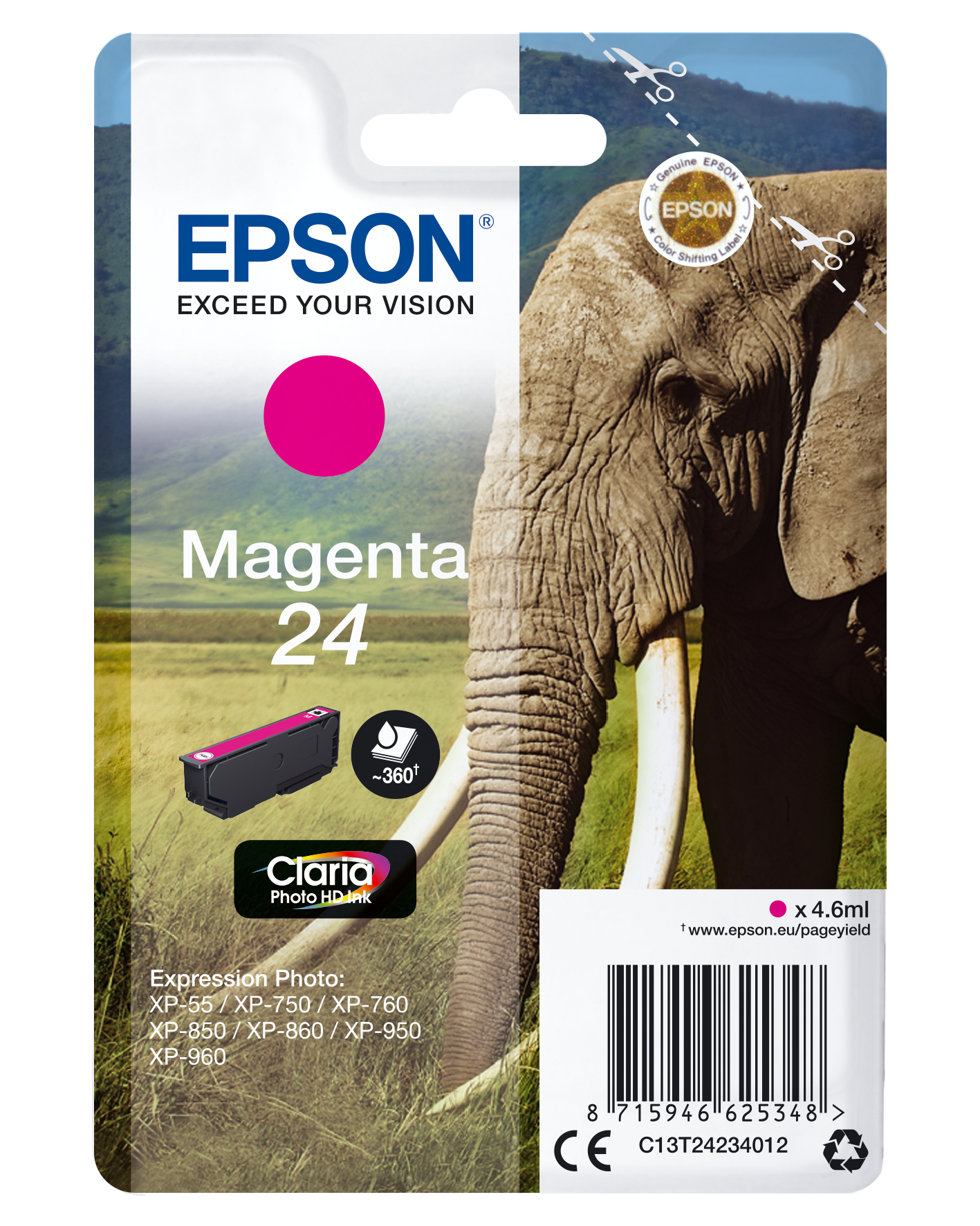 EPSON 24 / T2423 (Elefant) magenta Druckerpatrone