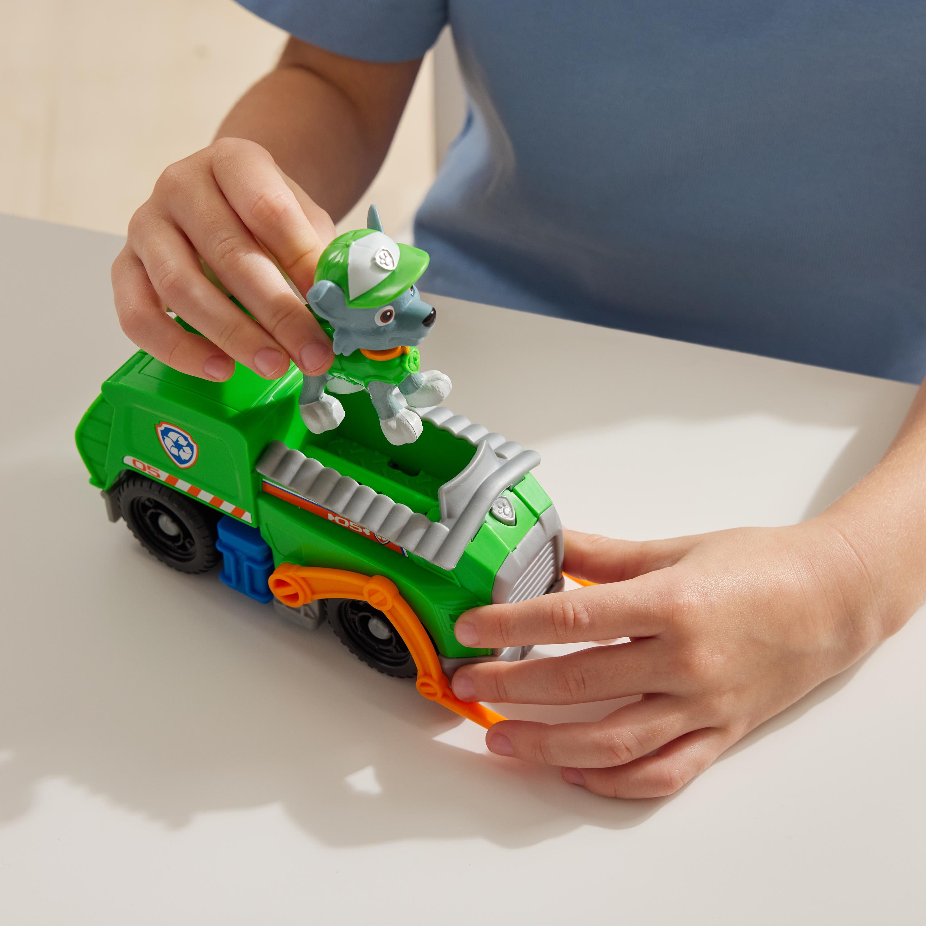 Paw Patrol - Recycling-Truck mit Rocky Spielfigur, Spielfahrzeug