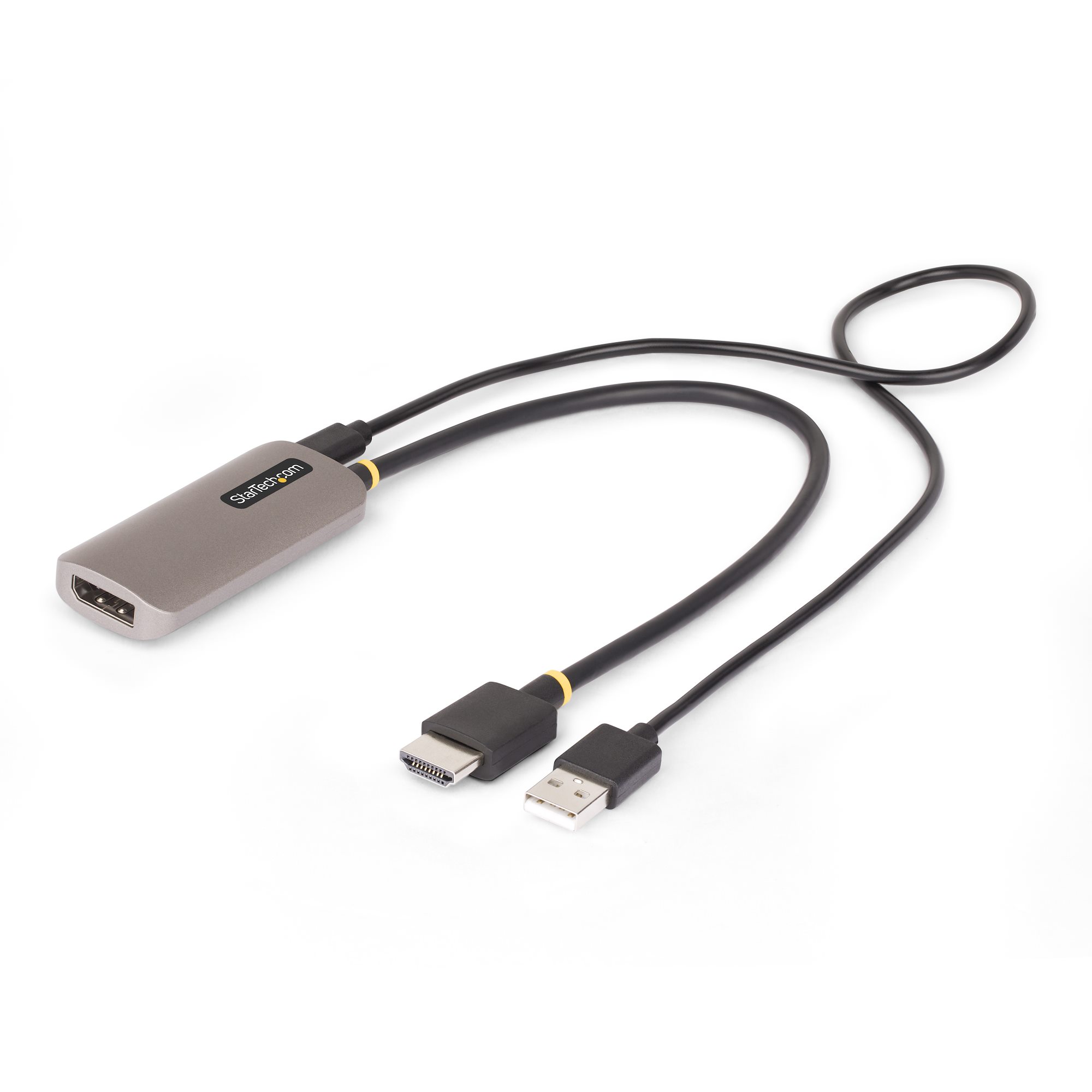 STARTECH.COM 30cm HDMI auf DisplayPort Adapterkabel 8K 60Hz Aktives HDMI 2.1 zu DP 1.4 Adapter USB Betrieben HDMI zu DP