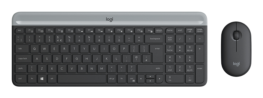 SLIM WRLS KEYB + MOUSE COMBO MK470 - GRAPHITE - PAN - NORDIC