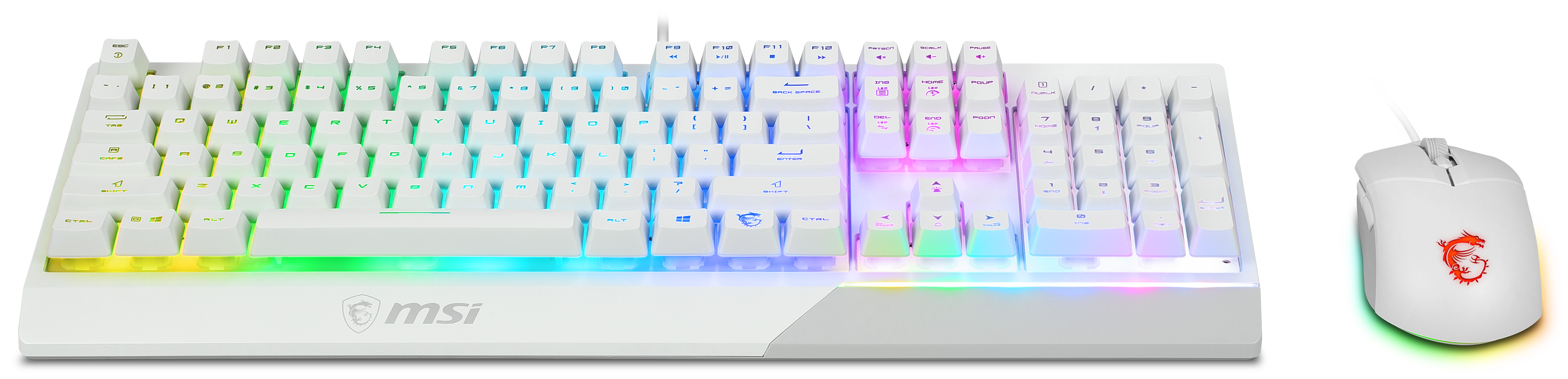 MSI Vigor GK-30 Combo Gaming Keyboard WHITE