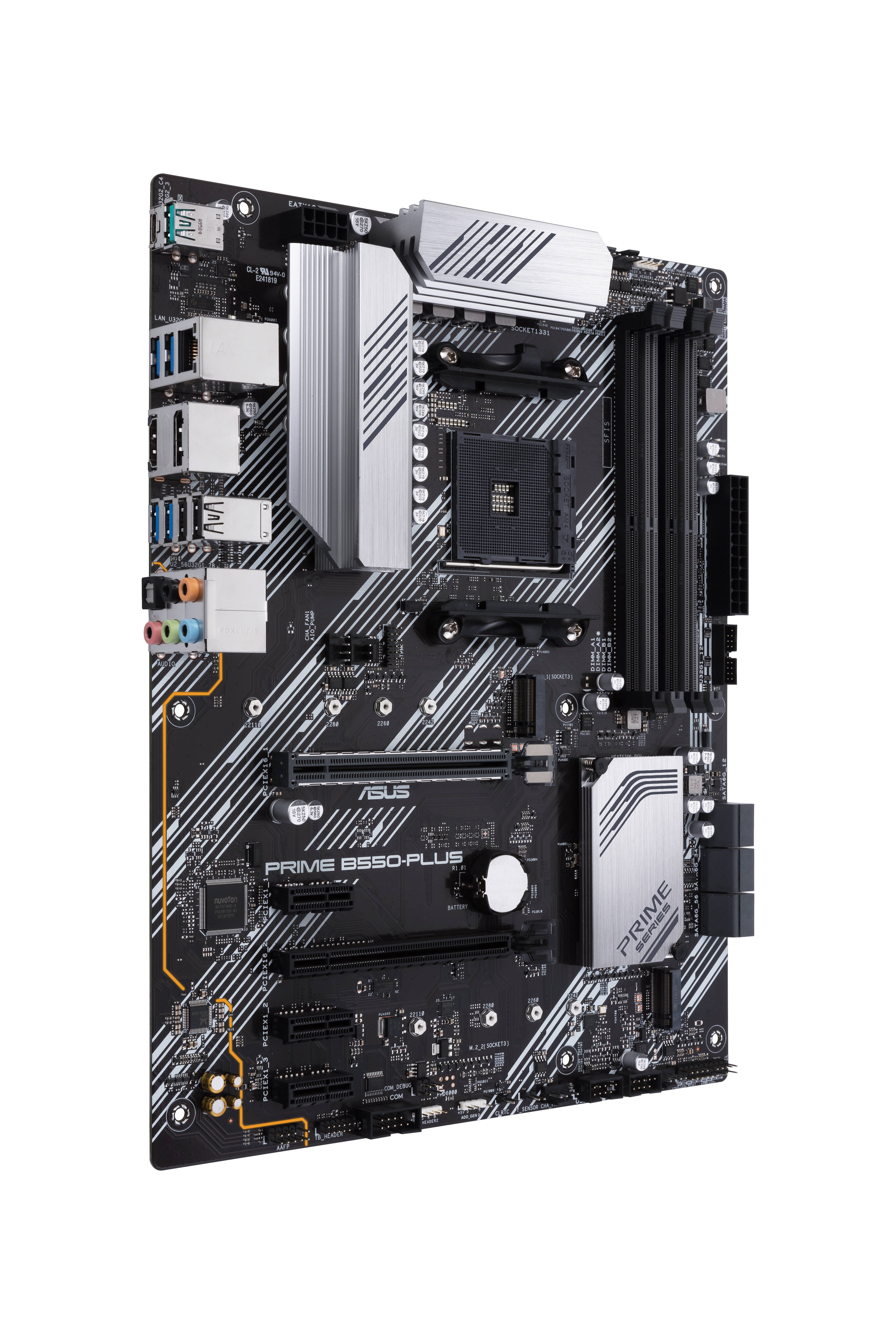 ASUS PRIME B550-PLUS AMD AM4 Socket ATX DDR4 3rd Gen AMD Ryzen Dual M.2 PCIe 4.0 1 Gb Ethernet USB 3.2 Gen 2 Type-A and Type-C