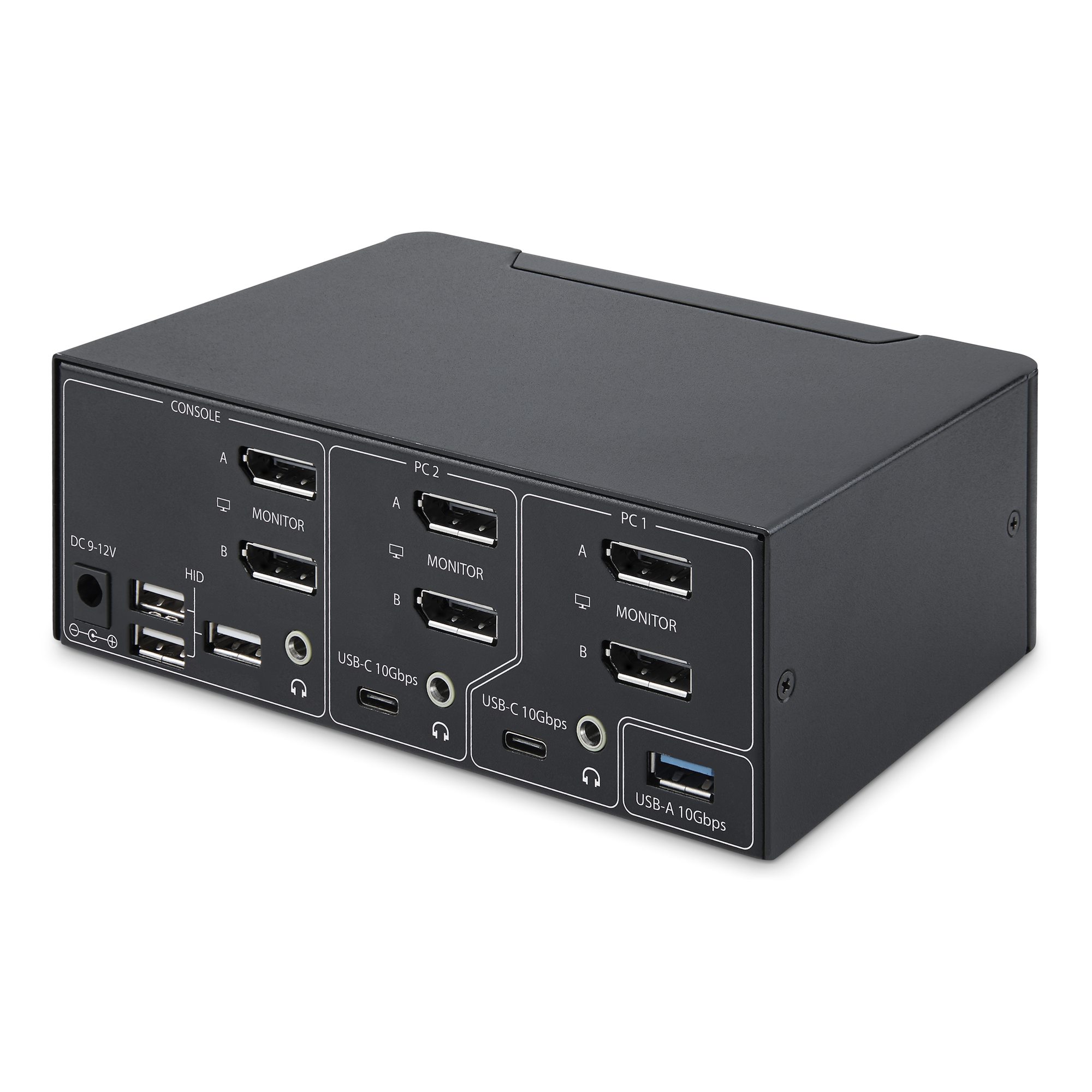STARTECH.COM 2-Port Dual-Monitor DisplayPort KVM Switch DP 1.4 8K 60Hz 4K 144Hz 2x USB 3.2 10Gbps Ports KVM Umschalter