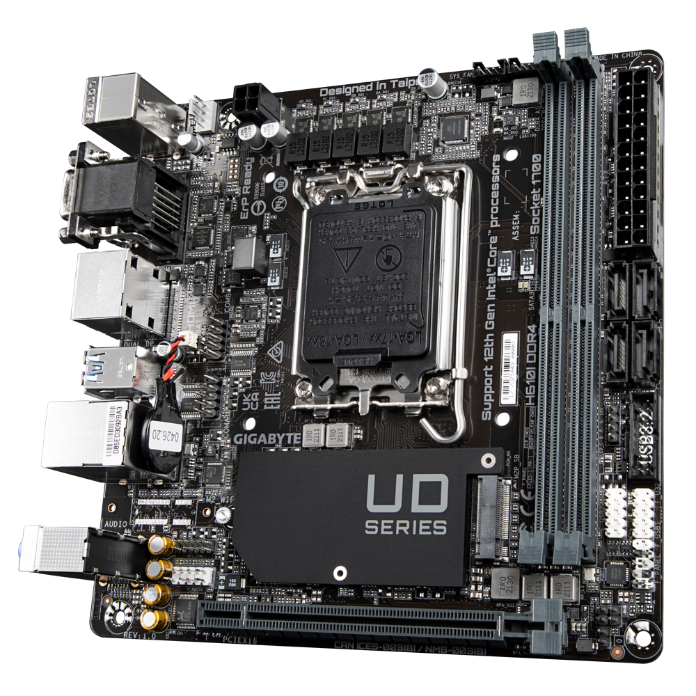 Gigabyte H610I DDR4 (H610,S1700,mITX,DDR4)