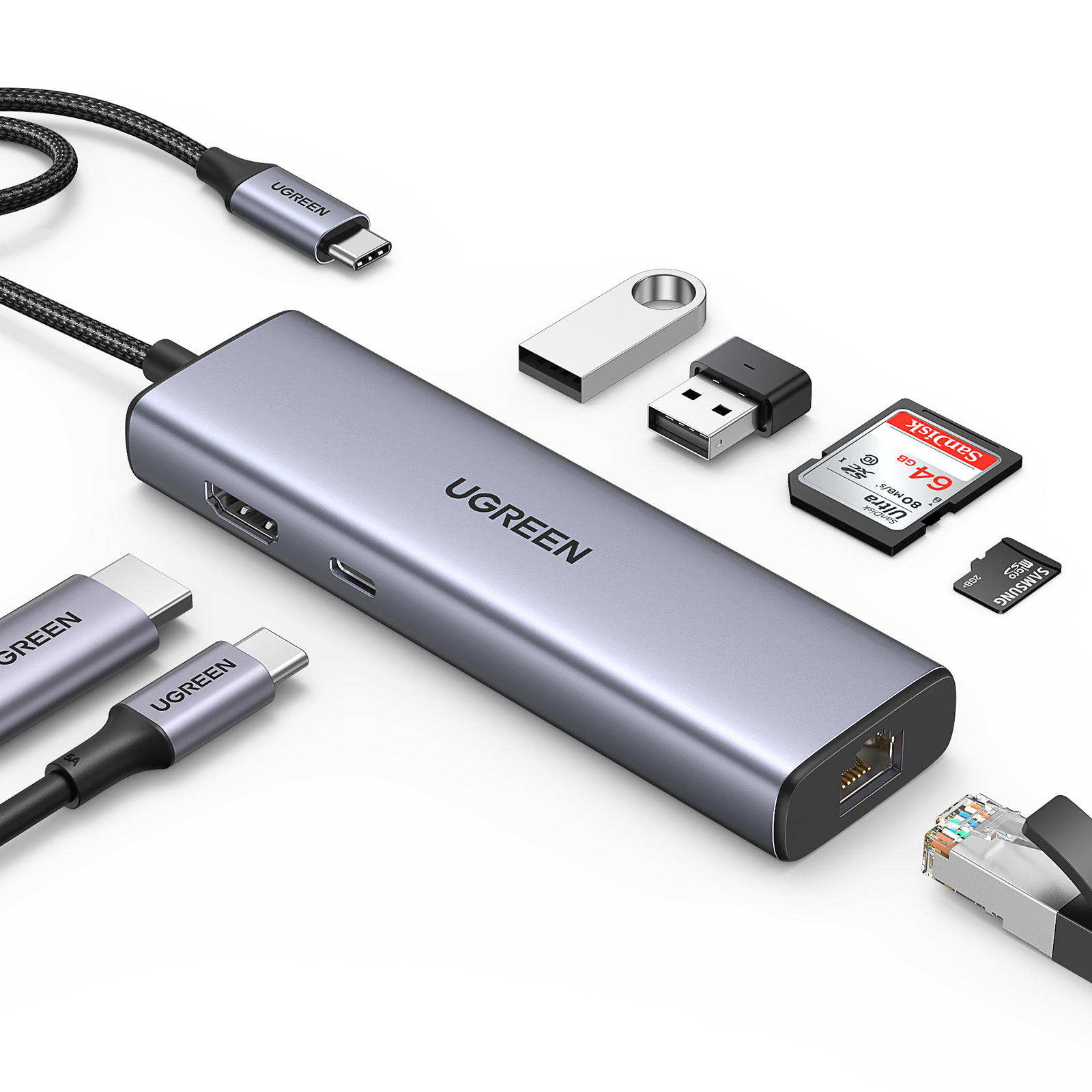 CM512 7-in-1 USB-C Hub, Dockingstation